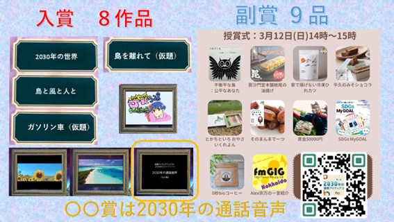 2030年の〇〇（インフィニティ）入賞８作品、副賞９品