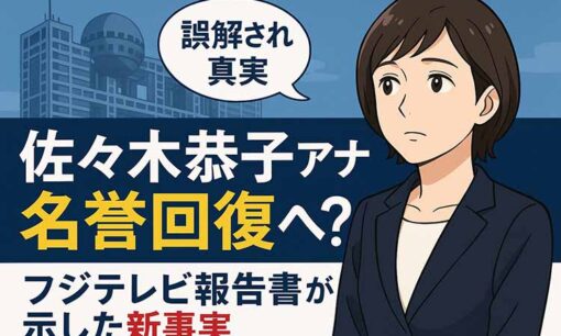佐々木恭子アナ、フジテレビ第三者委員会報告で名誉回復へ  ハラスメント問題で新事実判明