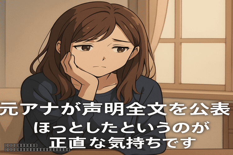 「ほっとしたのが正直な気持ちです」フジテレビ・中居正広“業務上性暴力”認定で元アナが声明全文を公表 その言葉が投げかける社会への問い