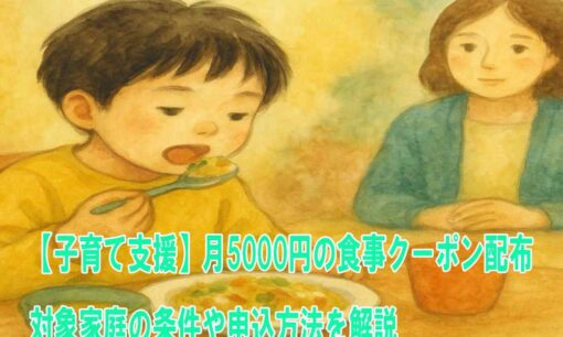 【子育て支援】月5000円の食事クーポン配布　対象家庭の条件や申込方法を解説